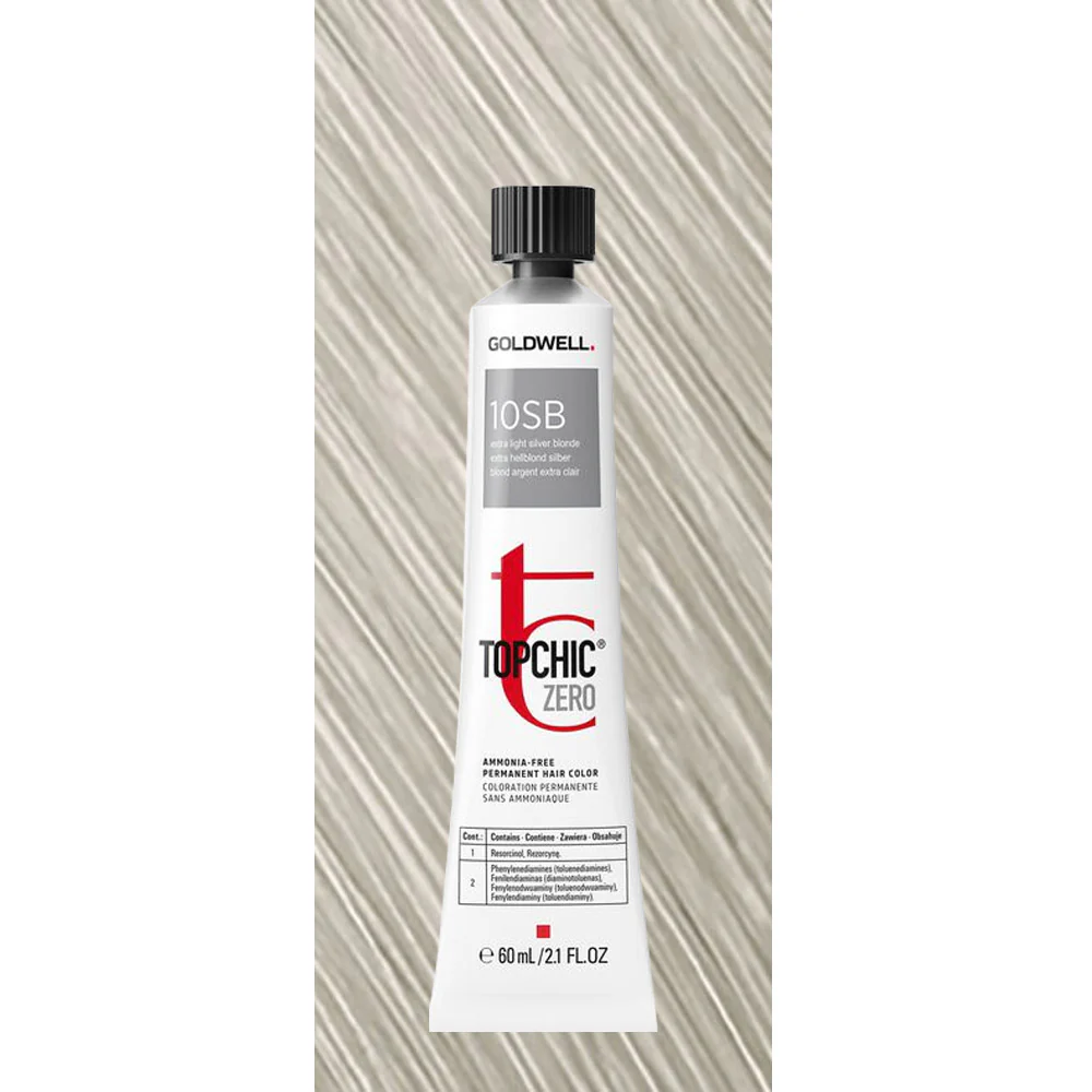 10SB Topchic Zero Cool Blondes Extra Light Silver Blonde Tb 60ml - colorazione permanente senza ammoniaca