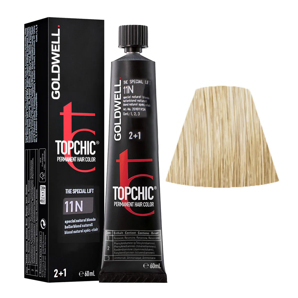 Goldwell Topchic Tube 11N Light Blonde-Natural 60ml - colore permanente in tubo