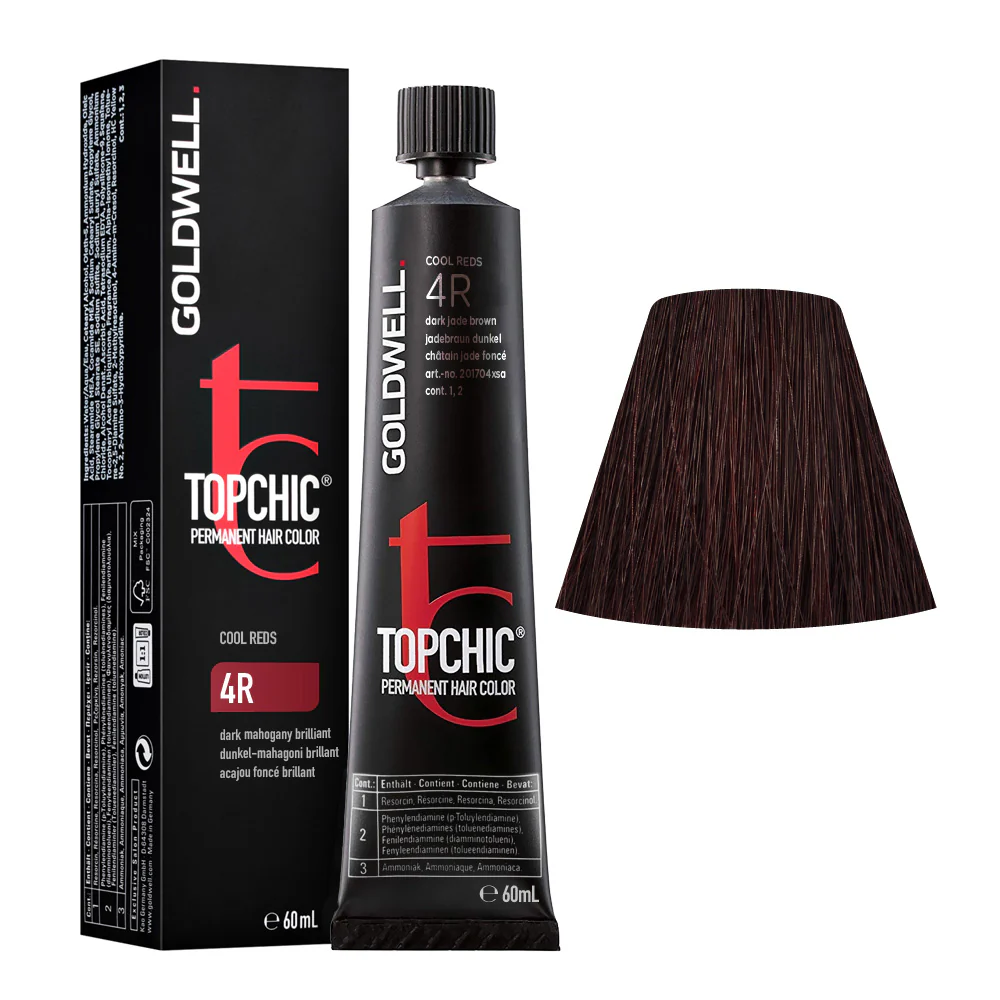Goldwell Topchic Tube C4R Dark Mahogany Brilliant 60ml - colore permanente in tubo