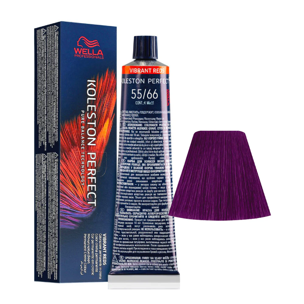 Wella Koleston Perfect Me+ Vibrant Reds 55/66 Castano Chiaro Intenso Violetto Intenso 60ml - colorazione permanente