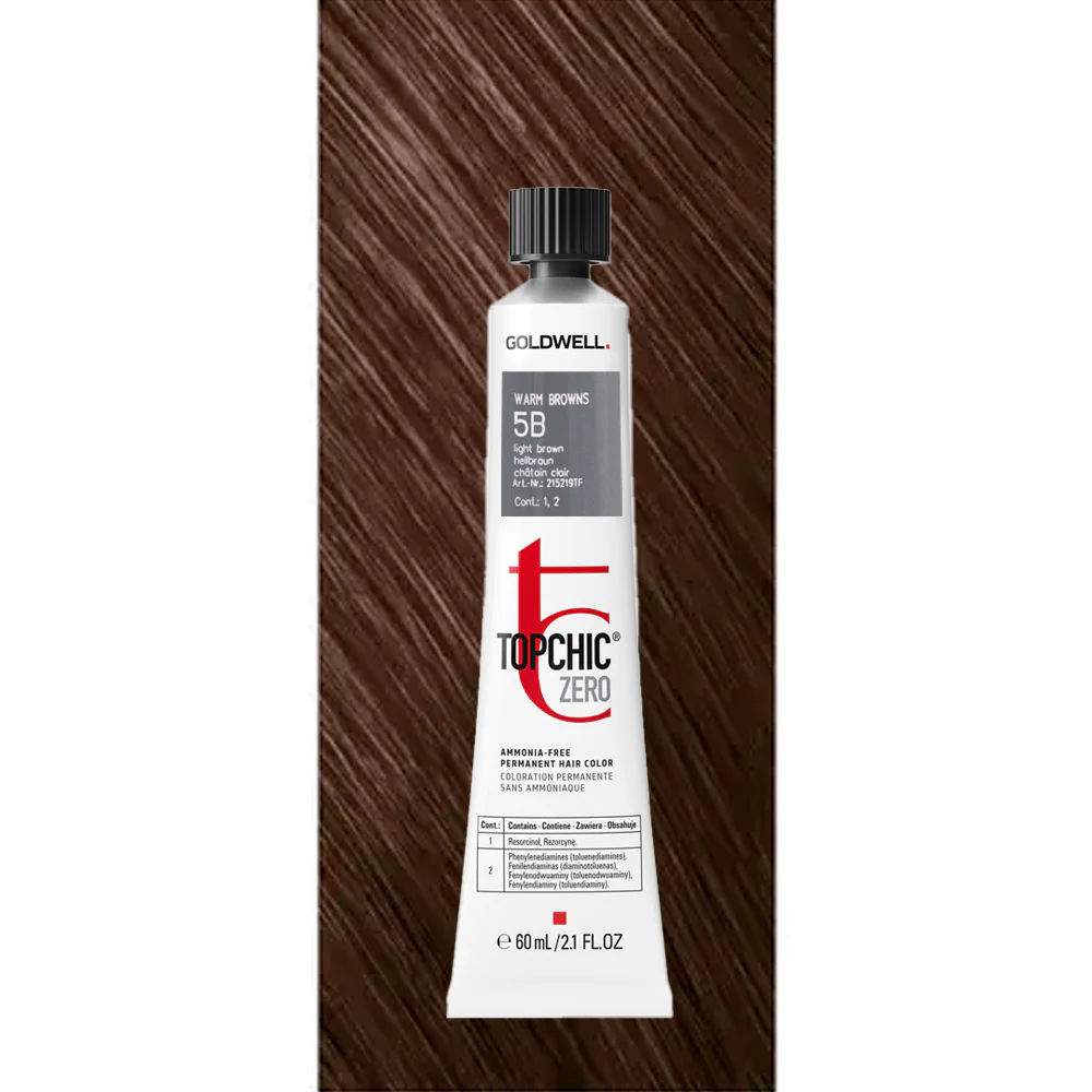 5B Topchic Zero Warm Bronws Light Brown tb 60ml - colorazione permanente senza ammoniaca