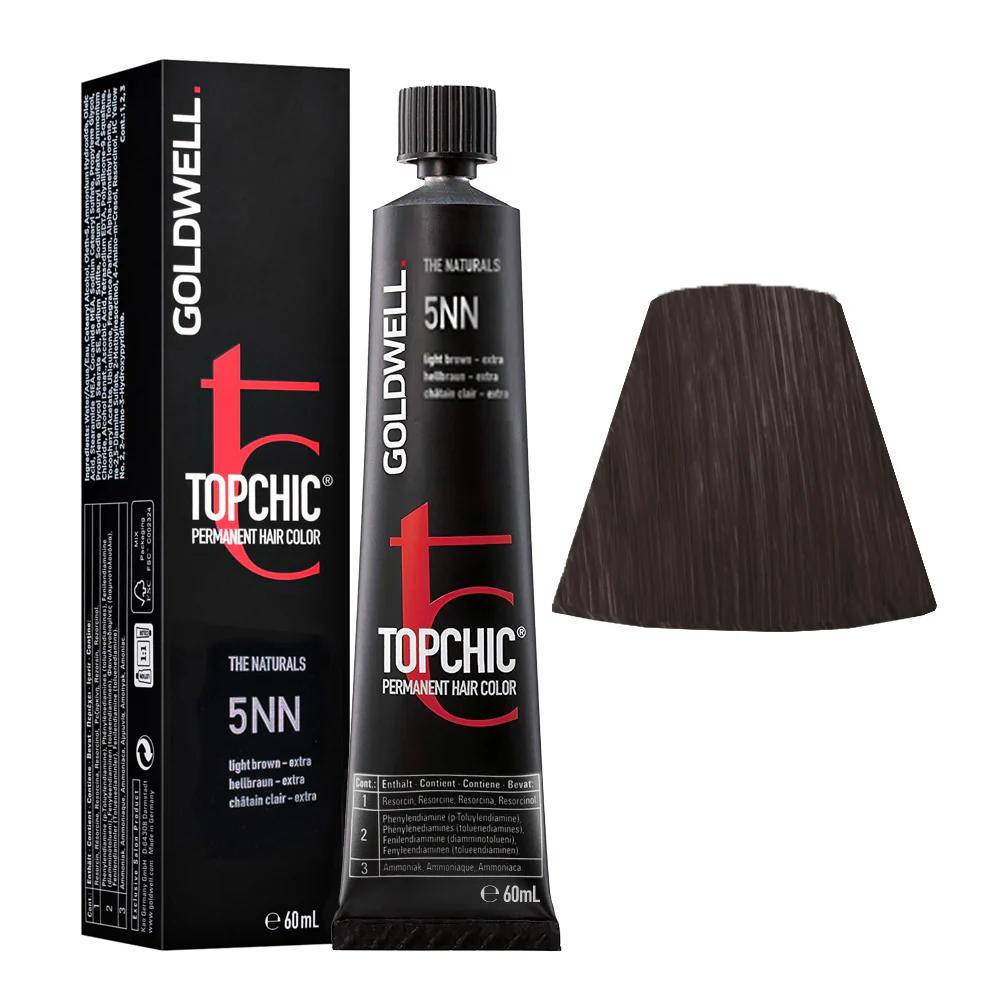 Goldwell Topchic Tube 5NN Light Brown Extra 60ml - colore permanente in tubo