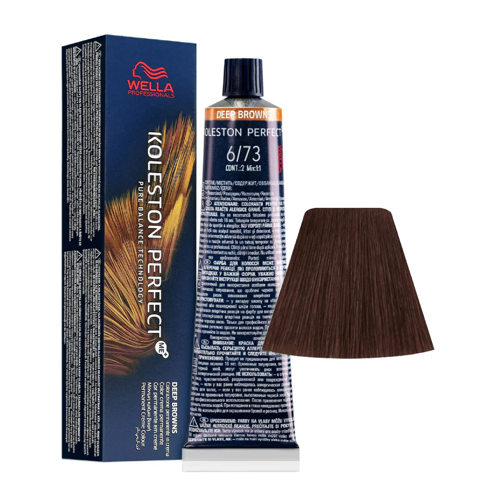 Wella Koleston Perfect Me+ Deep Browns 6/73 Biondo Scuro Sabbia Dorato 60ml - colorazione permanente