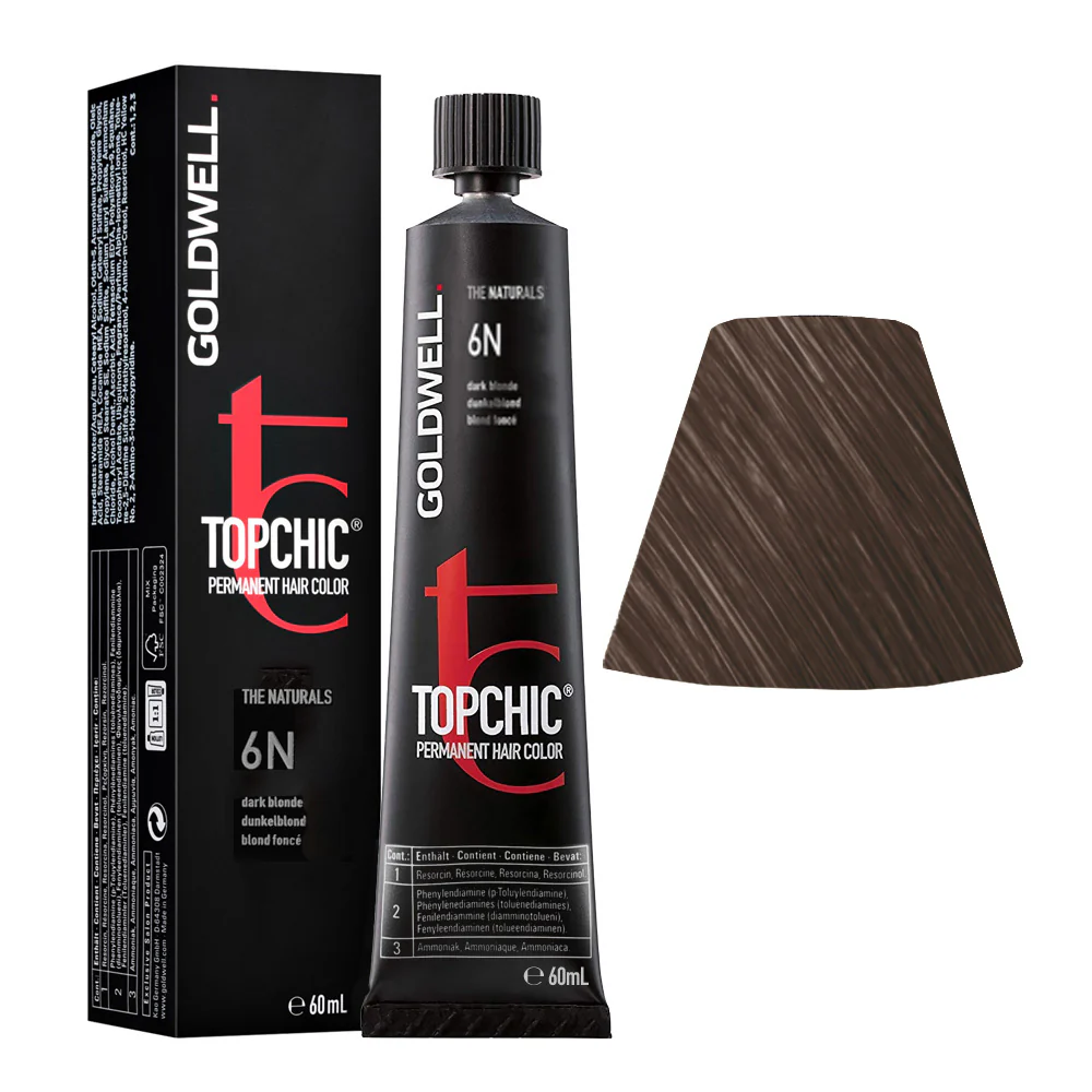 Goldwell Topchic Tube 6N Darkblond 60ml - colore permanente in tubo