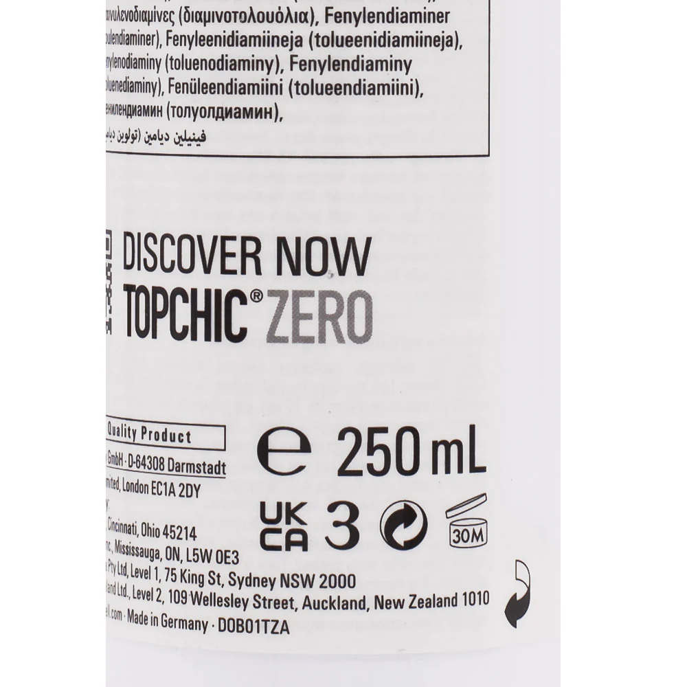 9NA Topchic Zero The Naturals Very Light Natural Ash Blonde Can 250ml - colorazione permanente senza ammoniaca - Image 2