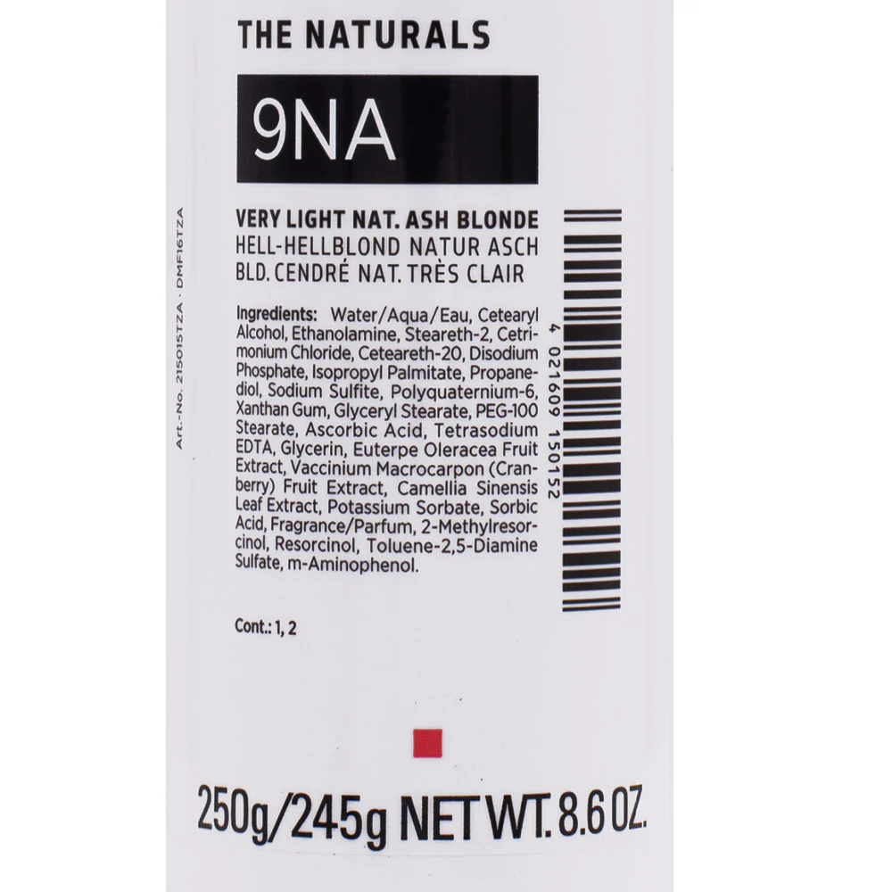 9NA Topchic Zero The Naturals Very Light Natural Ash Blonde Can 250ml - colorazione permanente senza ammoniaca - Image 3