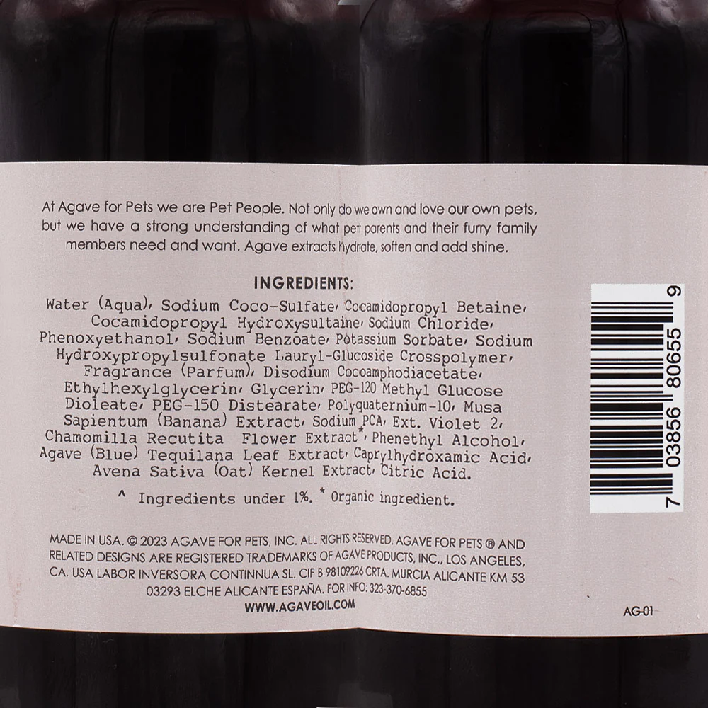 Agave Pet 2-1 Purple Shampoo 475ml - shampoo e balsamo antigiallo per cani - Image 3