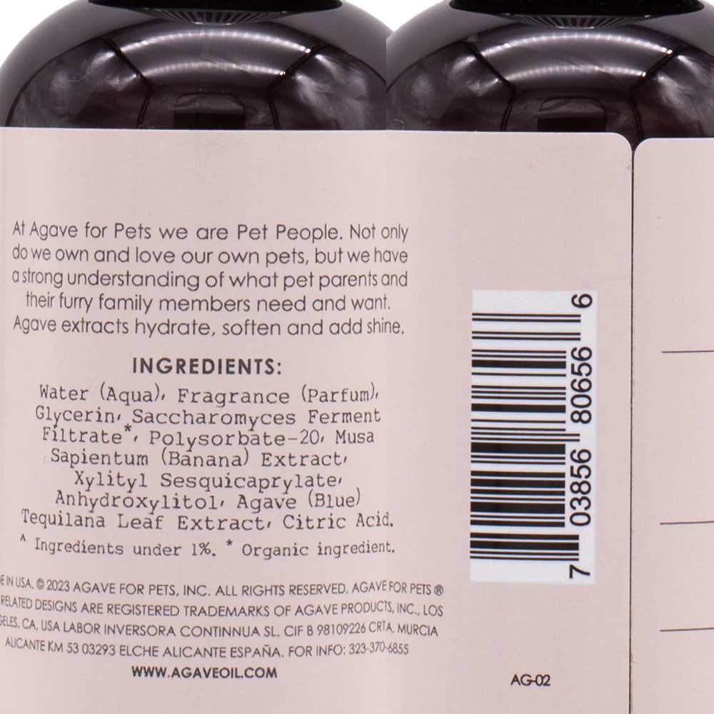 Agave Pet Freshening Spray  113ml - spray per brillantezza pelo e anti-odore - Image 3