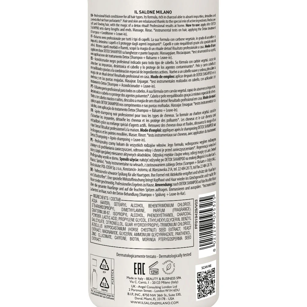 Alfaparf Milano Il Salone Detox Conditioner 500ml - balsamo purificante per tutti i tipi di capelli - Image 2