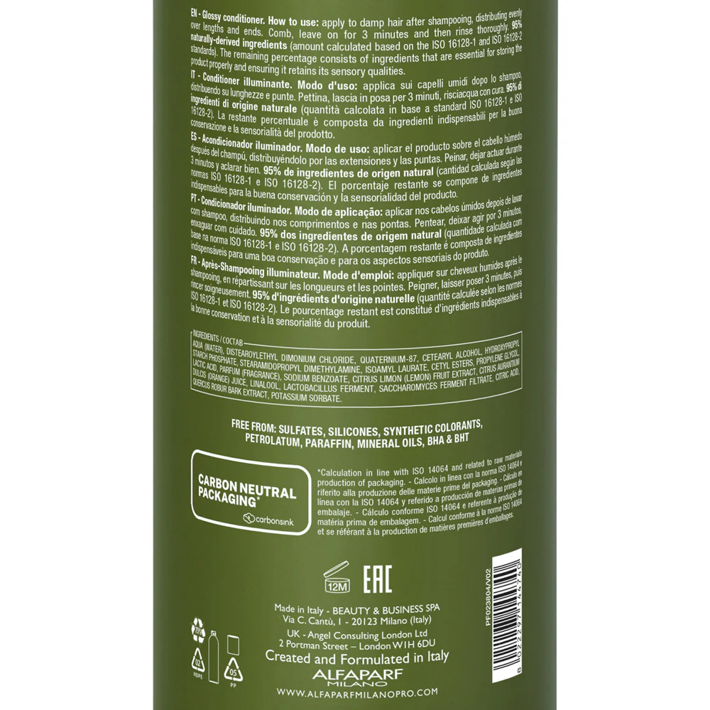 Alfaparf Milano Benvoleo Glossy Conditioner 1000ml - balsamo illuminante - Image 3