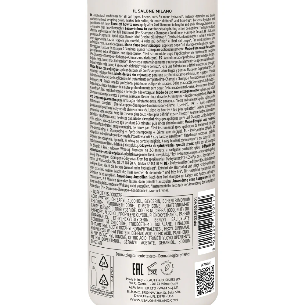 Alfaparf Milano Il Salone Curls Conditioner 500ml - balsamo capelli ricci - Image 2