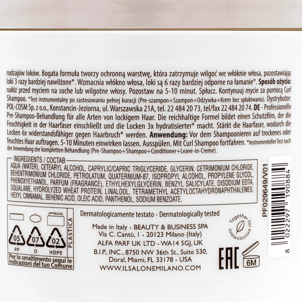 Alfaparf Milano Il Salone Curls Pre-Shampoo Treatment 500ml - trattamento pre shampoo capelli ricci - Image 2