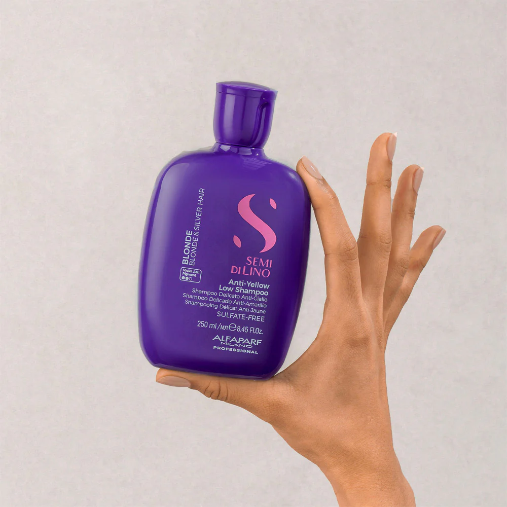 Alfaparf Milano Semi di Lino Blonde Anti Yellow Low Shampoo 250ml - shampoo delicato anti-giallo - Image 4