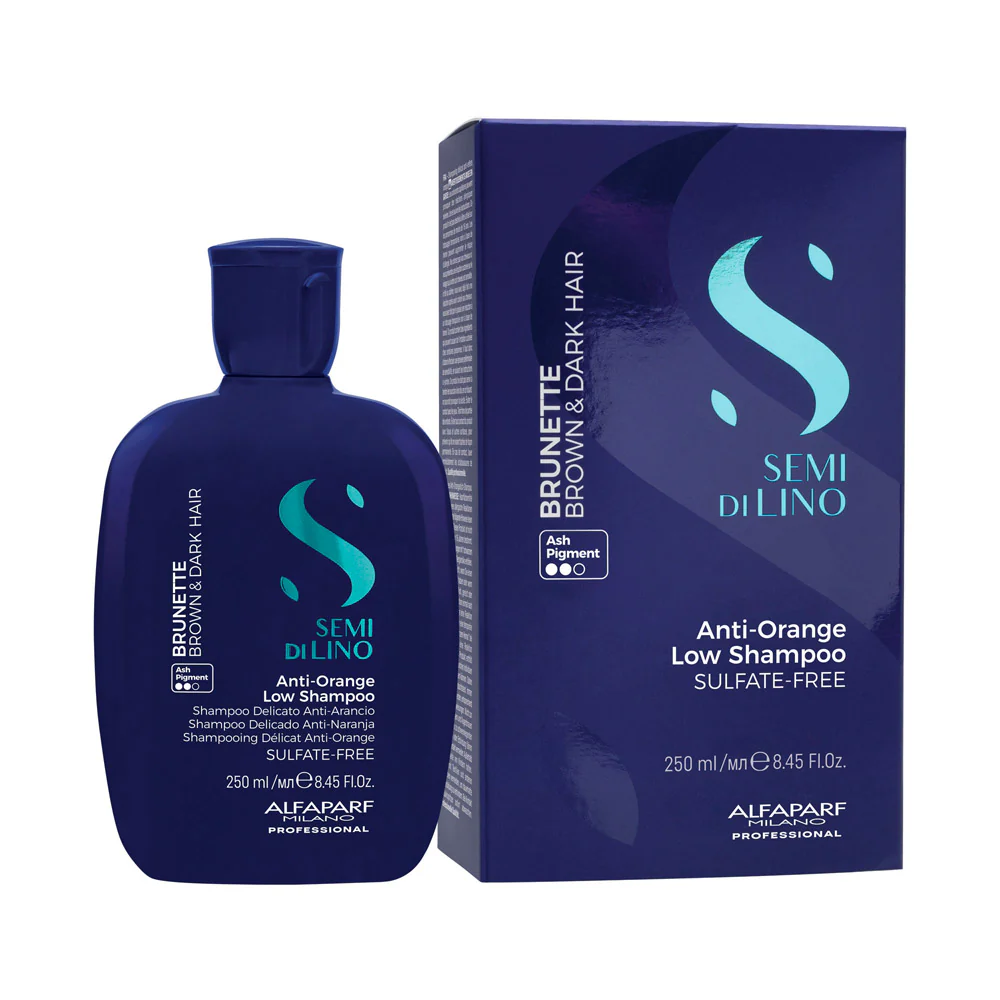 Alfaparf Milano Semi di Lino Brunette Anti-Orange Low Shampoo 250ml - shampoo delicato anti-arancio - Image 2