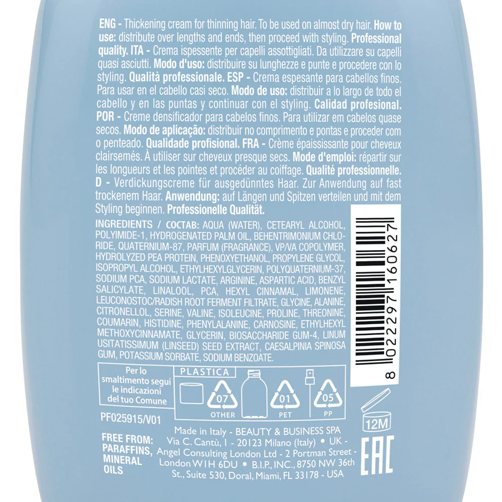 Alfaparf Milano Semi Di Lino Density Thickening Leave-In Cream 125ml - crema ispessente - Image 6