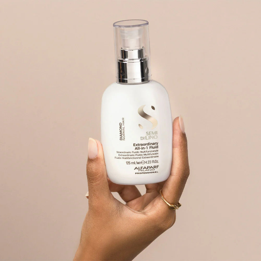 Alfaparf Milano Semi Di Lino Diamond Extraordinary All-In-1 Fluid 125ml - fluido leave-in multifunzionale - Image 3