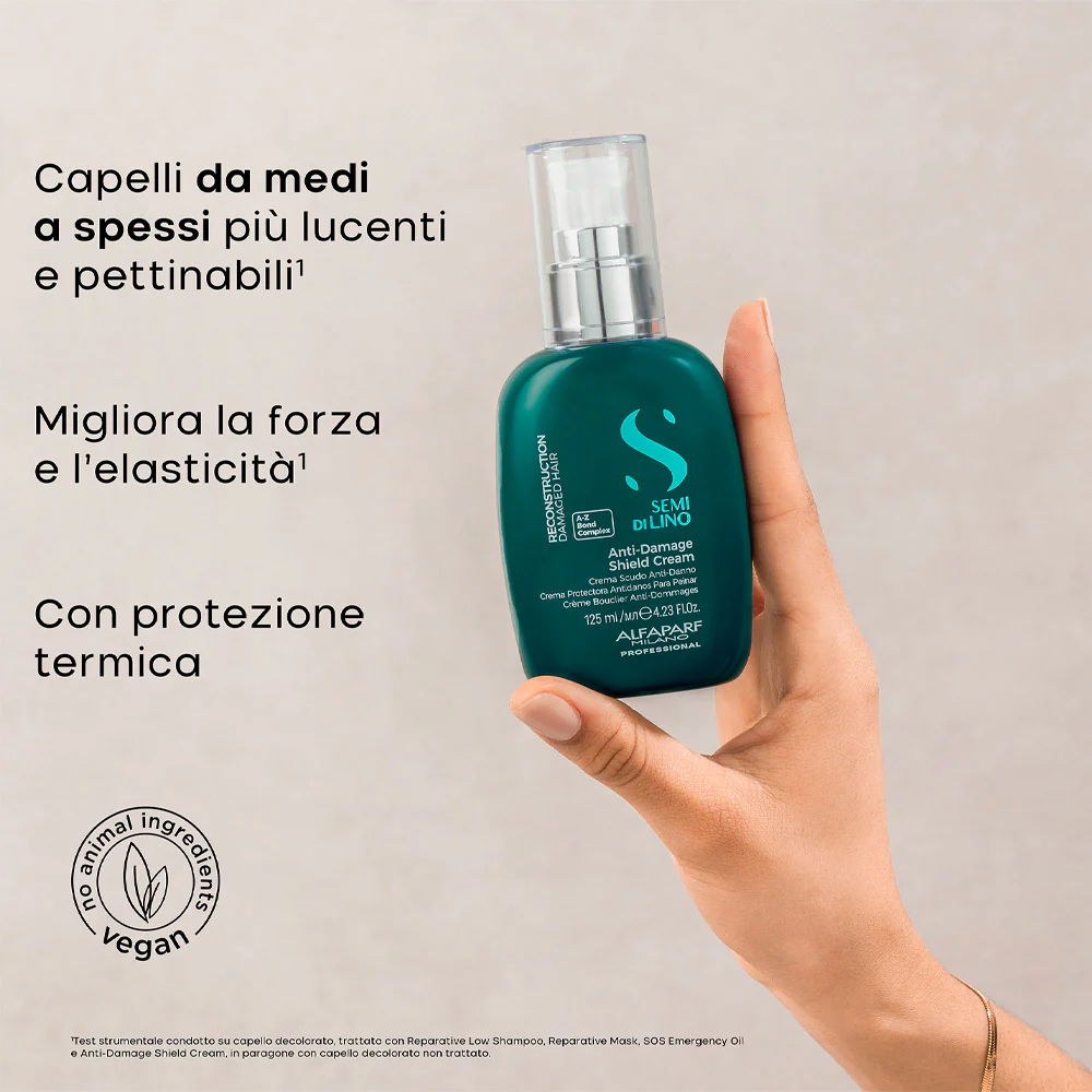 Alfaparf Milano Semi di Lino Reconstruction Anti-Damage Shield Cream 125ml - crema ristrutturante - Image 4
