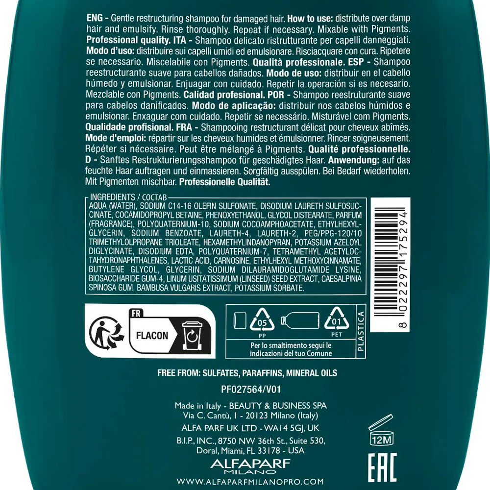 Alfaparf Milano Semi di Lino Reconstruction Reparative Low Shampoo 250ml - shampoo delicato ristrutturante - Image 8