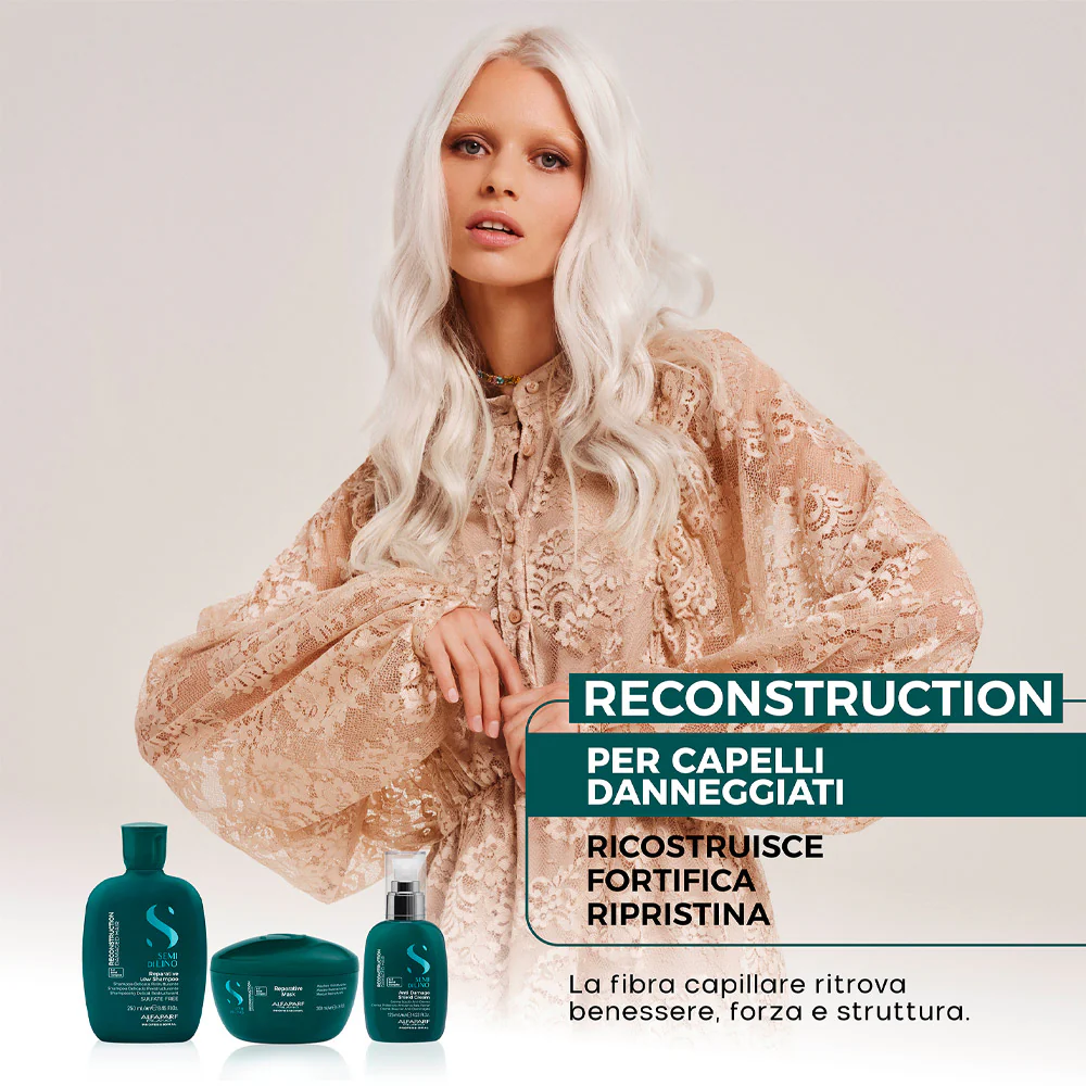 Alfaparf Milano Semi di Lino Reconstruction Reparative Mask 200ml - maschera ristrutturante capelli da medi a spessi - Image 6