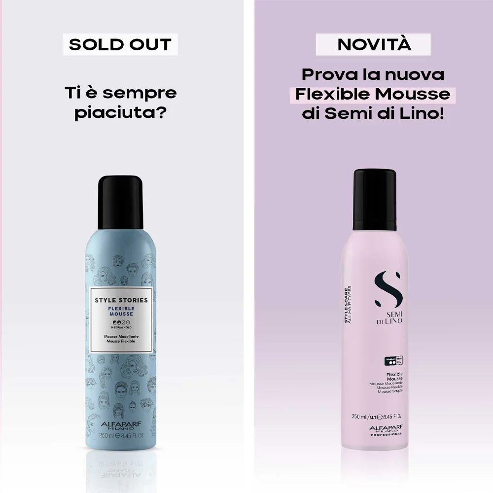 Alfaparf Milano Semi Di Lino Style&Care Flexible Mousse 250ml - mousse modellante tenuta media - Image 5