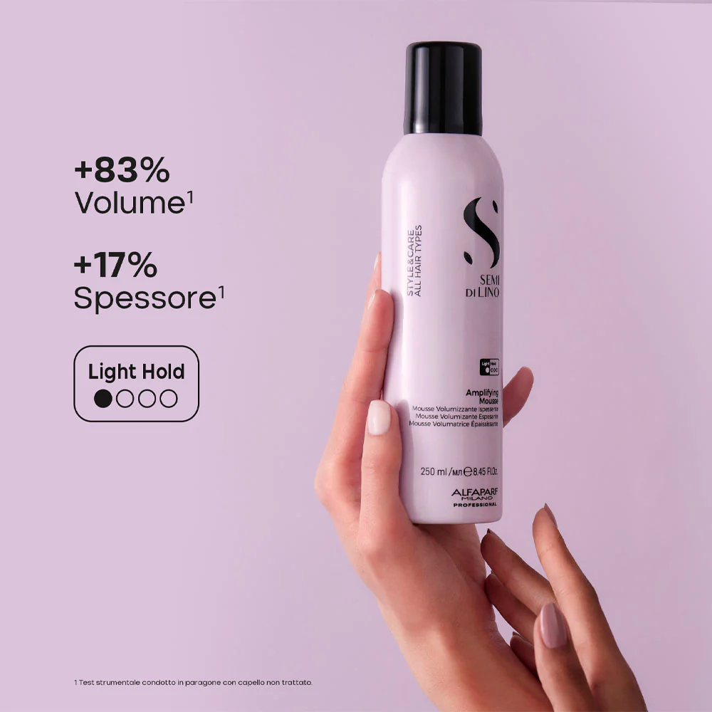 Alfaparf Milano Semi Di Lino Style&Care Amplifying Mousse 250ml - mousse capelli fini tenuta leggera - Image 6