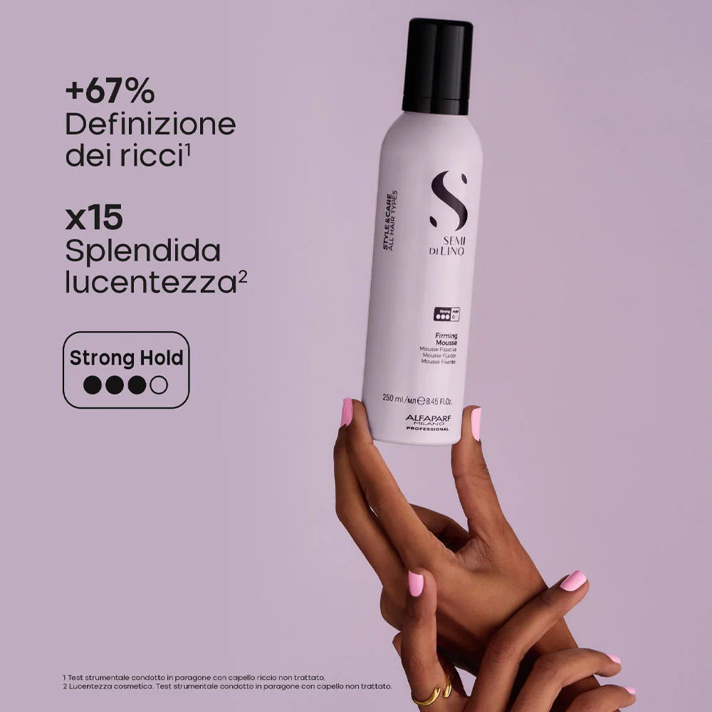 Alfaparf Milano Semi Di Lino Style&Care Firming Mousse 250ml - mousse fissativa tenuta forte - Image 6