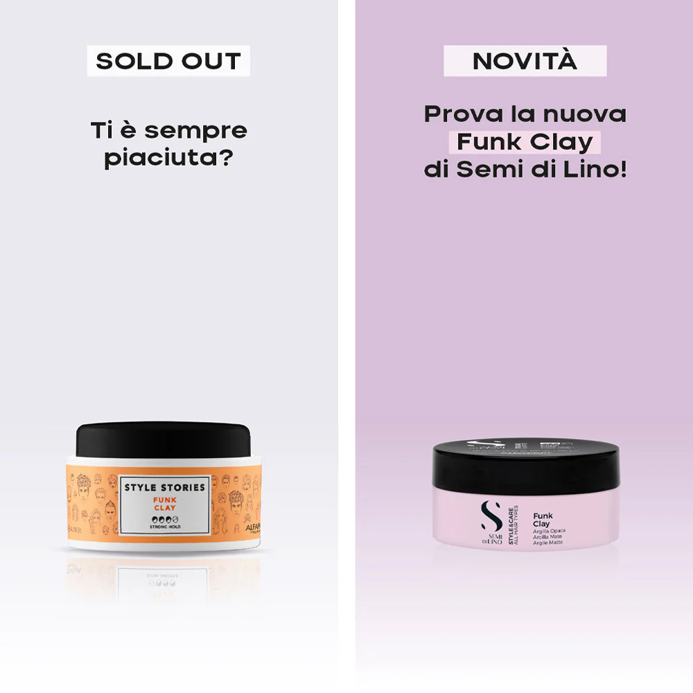 Alfaparf Milano Semi Di Lino Style&Care Funk Clay 90ml - argilla opaca tenuta forte - Image 3