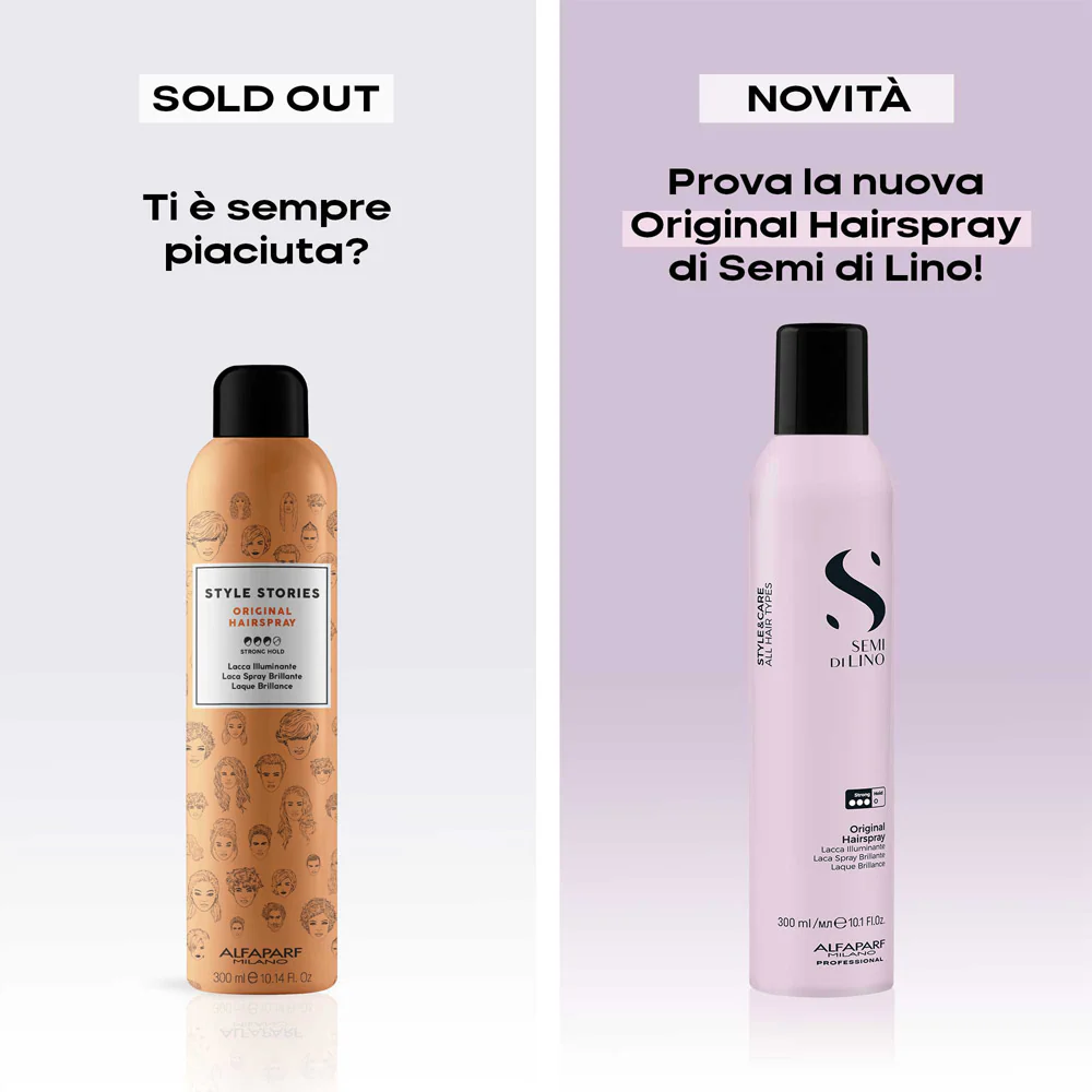 Alfaparf Milano Semi Di Lino Style&Care Original Hairspray 300ml - lacca illuminante tenuta forte - Image 4