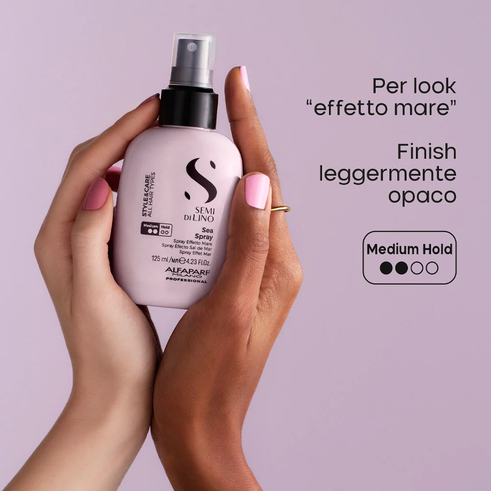 Alfaparf Milano Semi Di Lino Style&Care Sea Spray 125ml - spray al sale tenuta media - Image 2