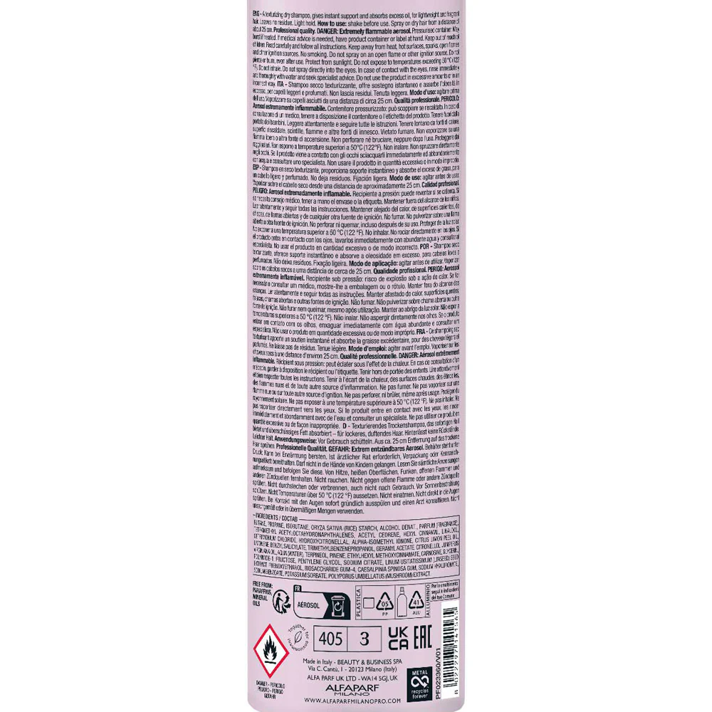 Alfaparf Milano Semi Di Lino Style&Care Texturizing Dry Shampoo 300ml - shampoo secco texturizzante - Image 5