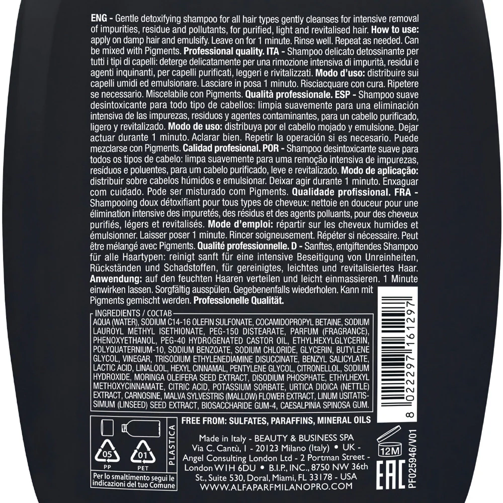 Alfaparf Milano Semi Di Lino Sublime Detoxifying Low Shampoo 250ml - shampoo delicato detossinante - Image 7