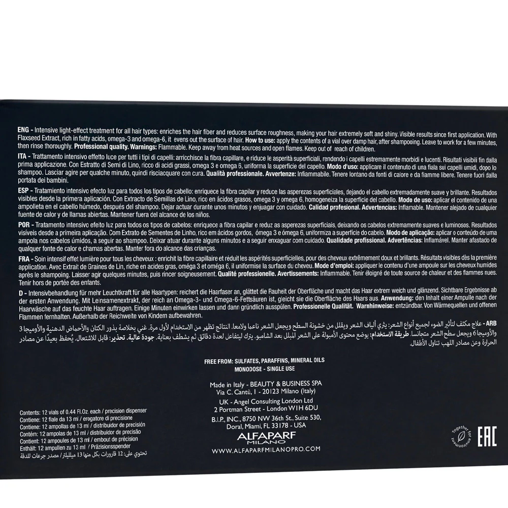 Alfaparf Milano Semi Di Lino Sublime Essential Oil 12x13ml - trattamento intensivo illuminante - Image 6