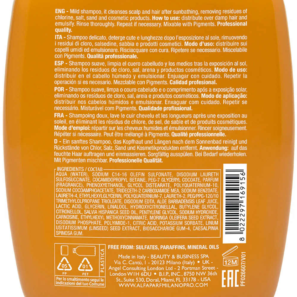 Alfaparf Milano Semi di Lino Sunshine After Sun Low Shampoo 250ml - shampoo delicato doposole - Image 6
