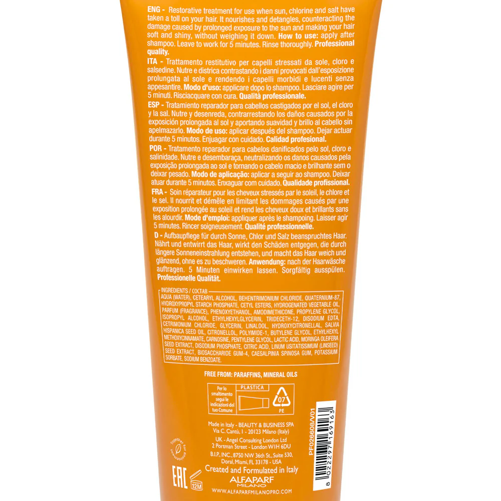 Alfaparf Milano Semi di Lino Sunshine After Sun Low Treatment 200ml - trattamento dopo sole - Image 6