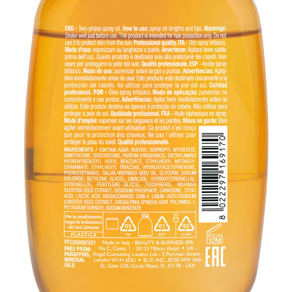 Alfaparf Milano Semi di Lino Sunshine Hair Protective Oil 125ml - olio spray solare bifasico - Image 5