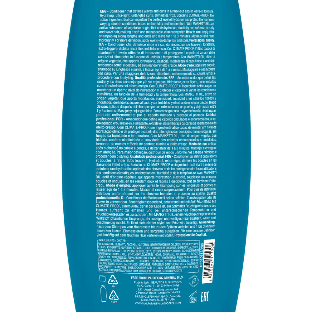Alfaparf Milano Semi di Lino Curls Enhancing Conditioner 1000ml - balsamo per capelli ricci - Image 2