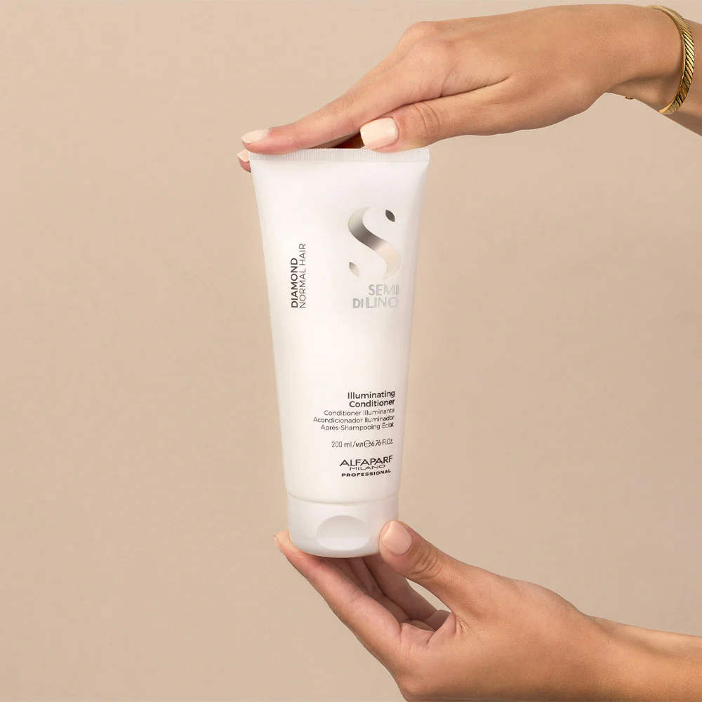 Alfaparf Milano Semi Di Lino Diamond Illuminating Conditioner 200ml - balsamo illuminante - Image 4