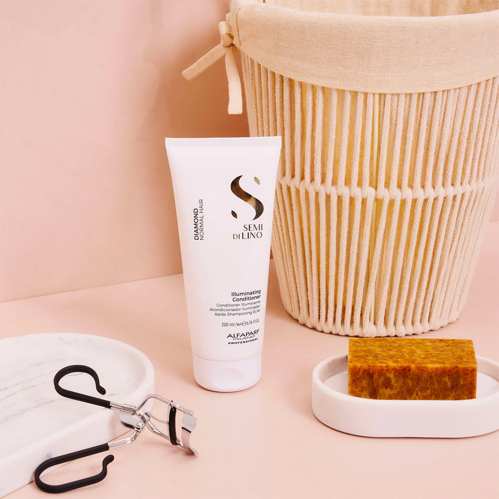 Alfaparf Milano Semi Di Lino Diamond Illuminating Conditioner 200ml - balsamo illuminante - Image 5