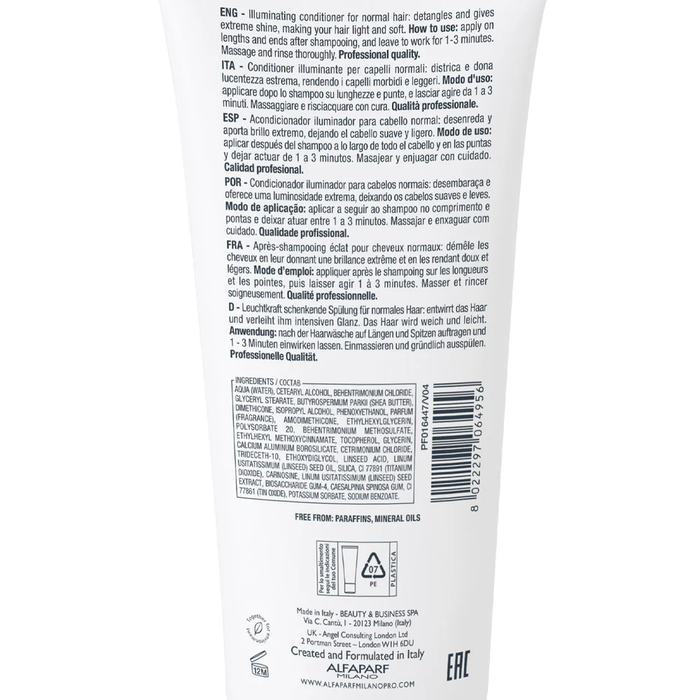 Alfaparf Milano Semi Di Lino Diamond Illuminating Conditioner 200ml - balsamo illuminante - Image 7