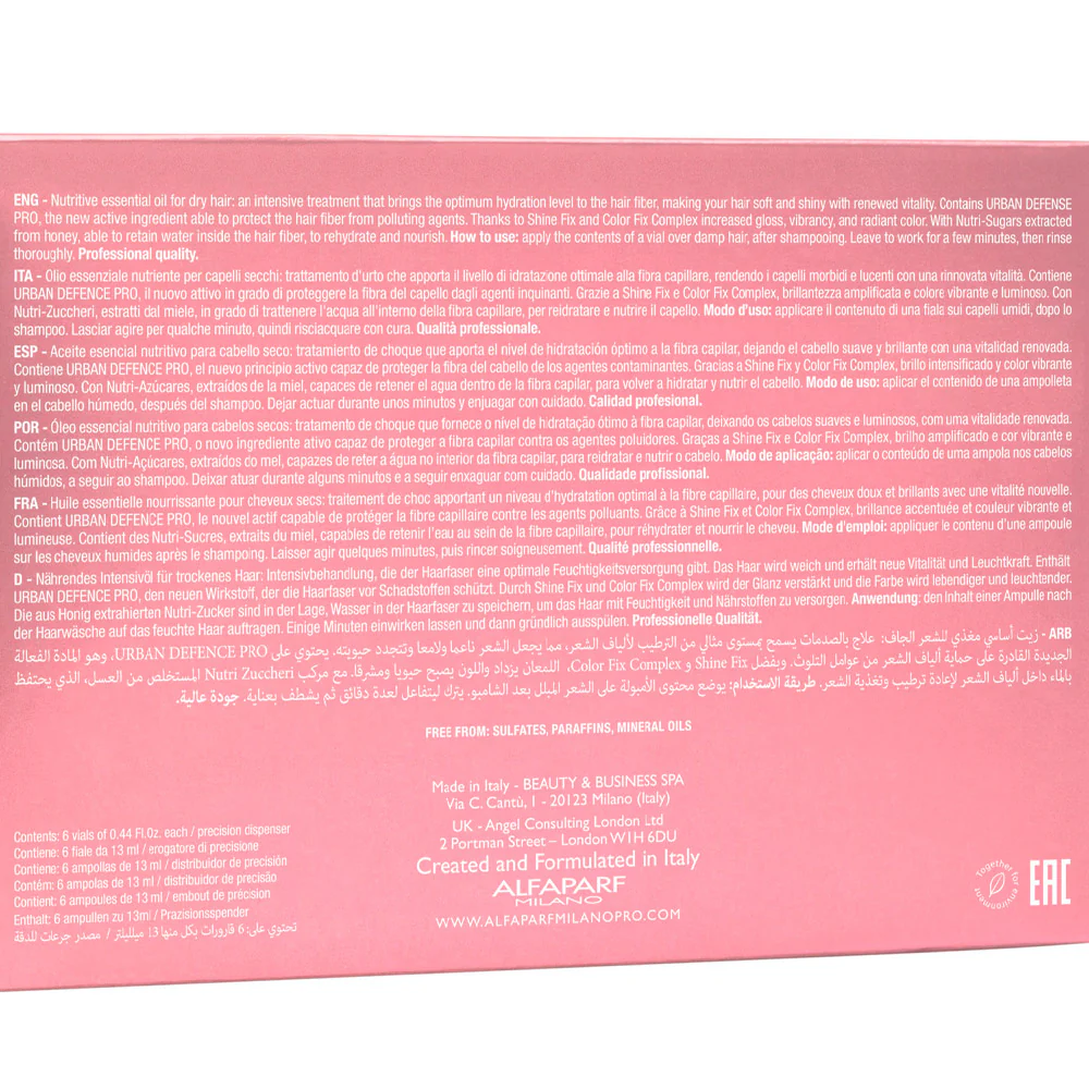 Alfaparf Milano Semi Di Lino Moisture Nutritive Essential Oil 6x13ml - olio idratante - Image 6