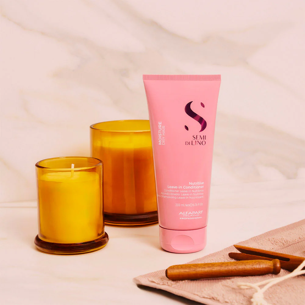 Alfaparf Milano Semi Di Lino Moisture Nutritive Leave-In Conditioner 200ml - balsamo nutriente senza risciacquo - Image 4
