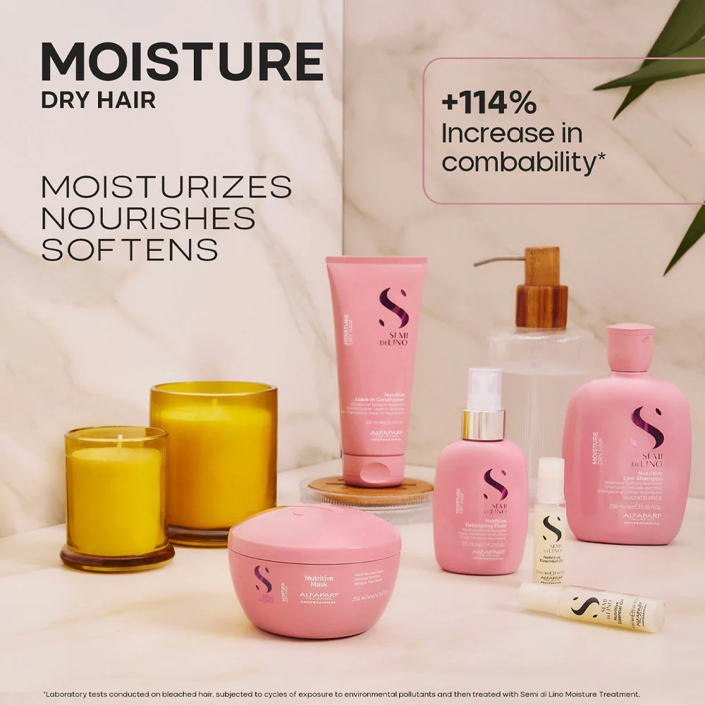 Alfaparf Milano Semi Di Lino Moisture Nutritive Low Shampoo 250ml - shampoo delicato nutriente per capelli secchi - Image 7