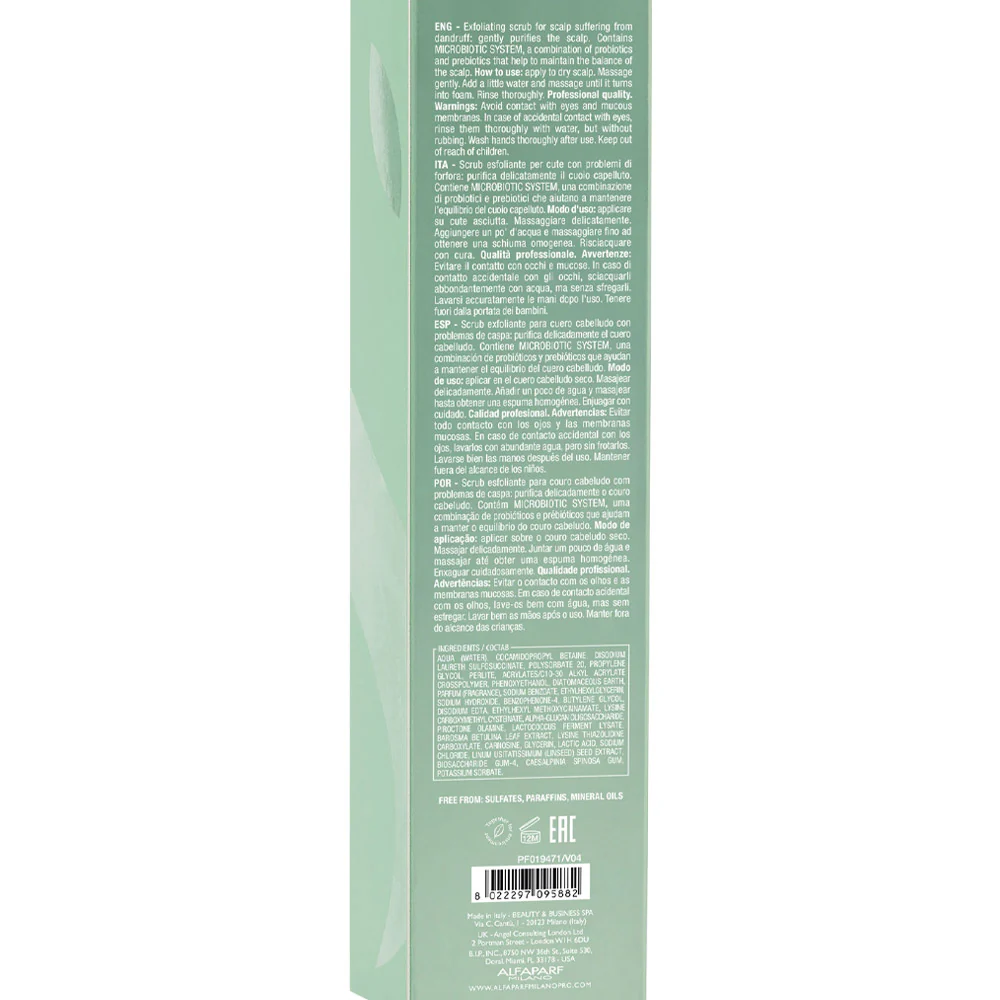 Alfaparf Milano Semi Di Lino Scalp Rebalance Gentle Exfoliating Scrub 150ml - scrub esfoliante delicato - Image 2