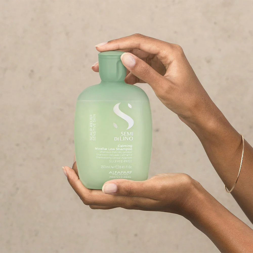 Alfaparf Milano Semi Di Lino Scalp Relief Calming Micellar Low Shampoo 250ml - shampoo delicato lenitivo - Image 2