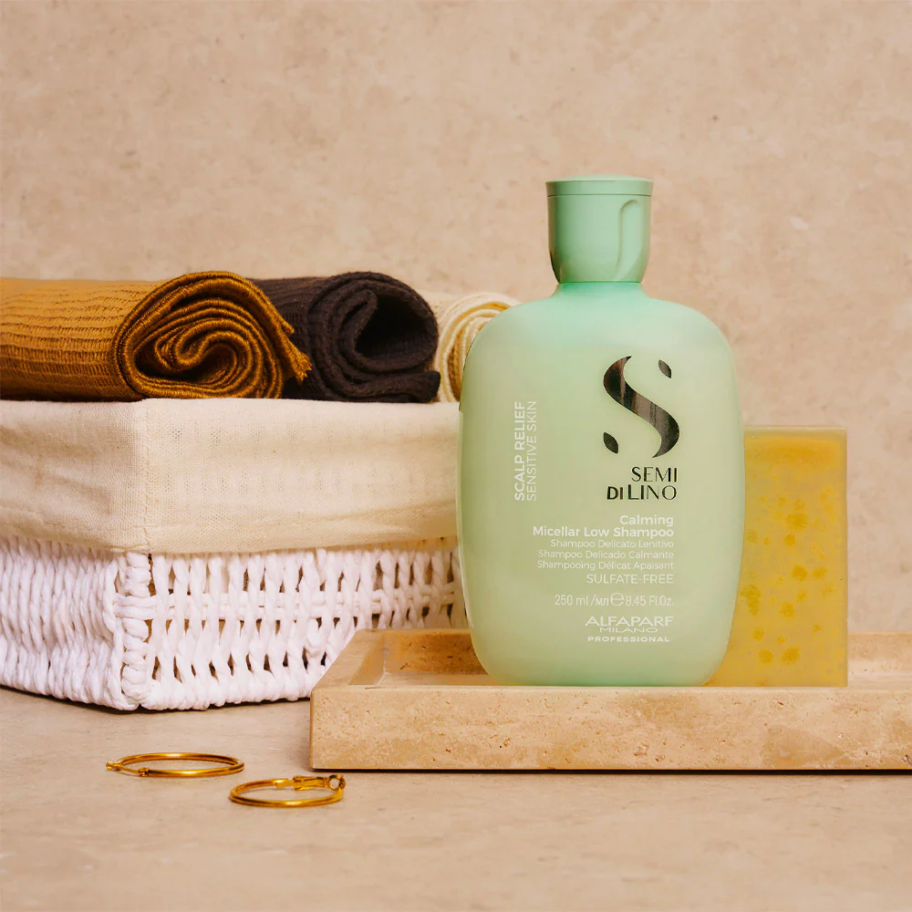 Alfaparf Milano Semi Di Lino Scalp Relief Calming Micellar Low Shampoo 250ml - shampoo delicato lenitivo - Image 4