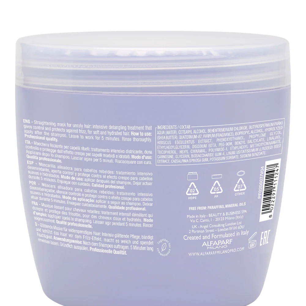 Alfaparf Milano Semi di Lino Smooth Smoothing Mask 500ml - maschera lisciante - Image 2