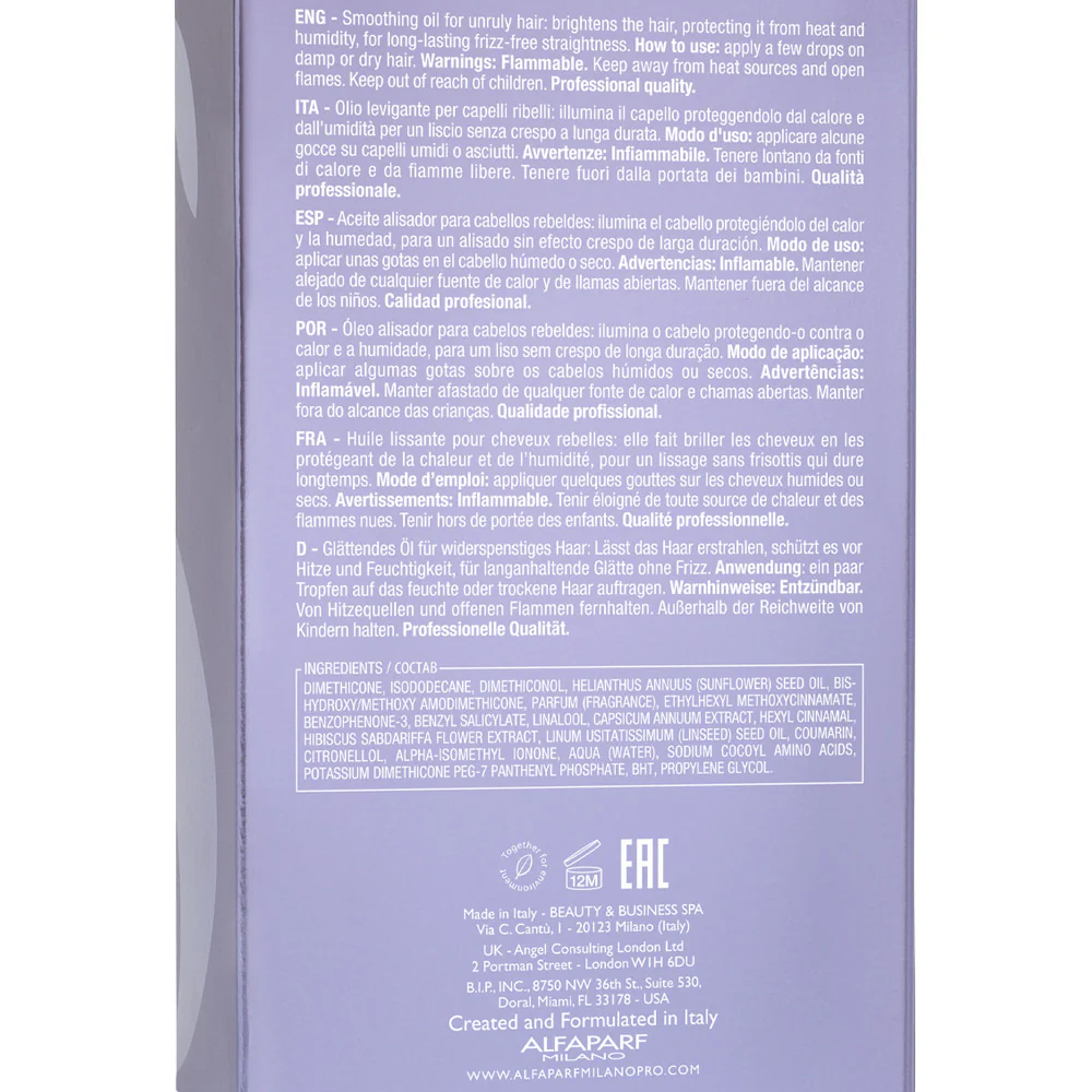 Alfaparf Milano Semi di Lino Smooth Smoothing Oil 100ml - olio levigante - Image 7