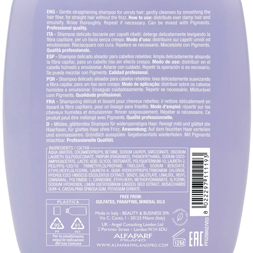 Alfaparf Milano Semi di Lino Smooth Smoothing Low Shampoo 250ml - shampoo delicato lisciante - Image 7