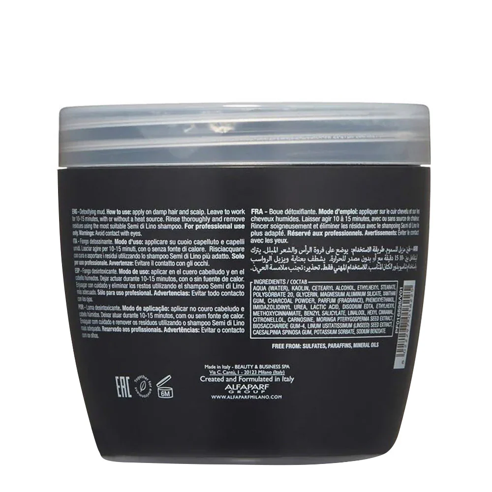 Alfaparf Milano Semi Di Lino Sublime Detoxifying Mud 500ml - fango detossinante - Image 2