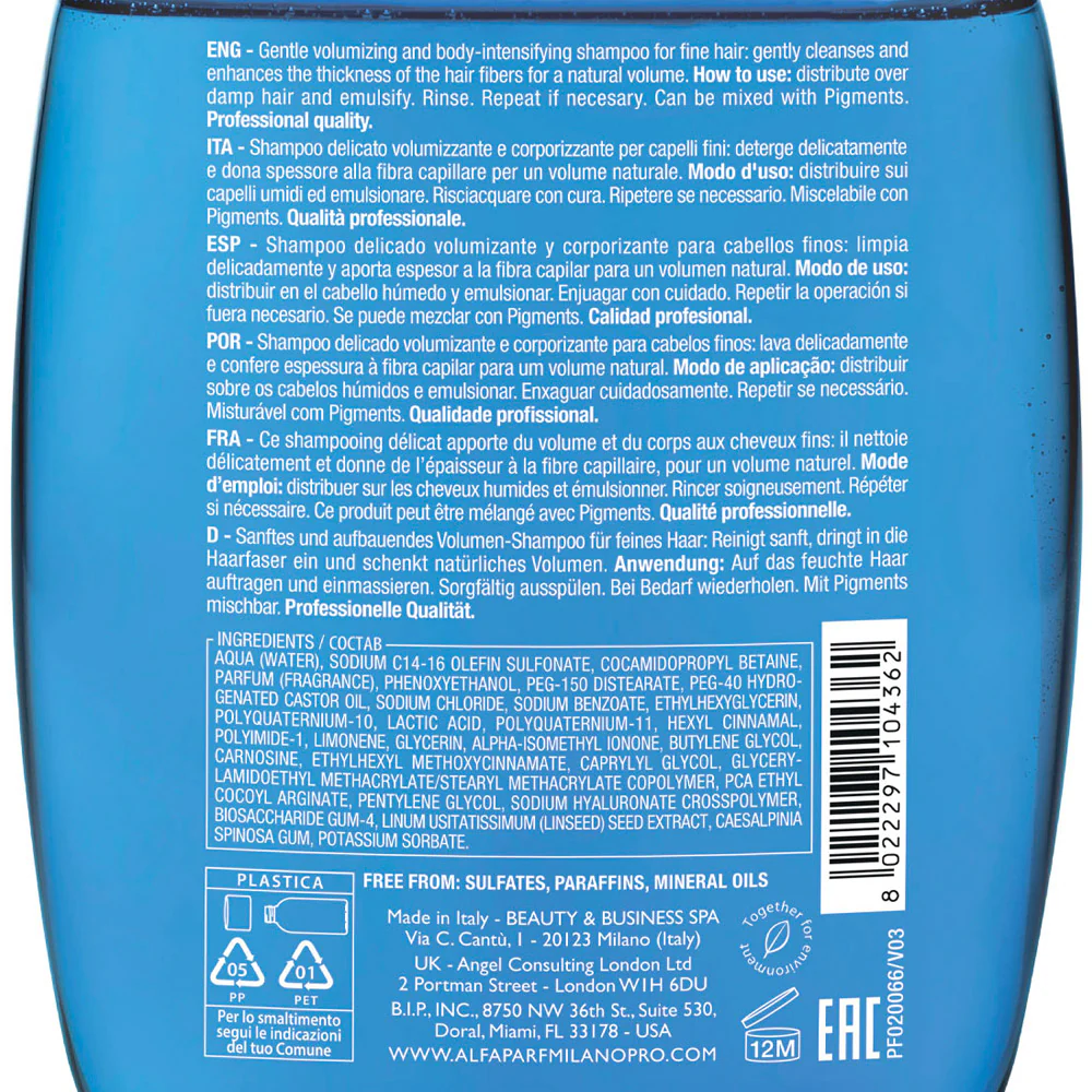 Alfaparf Milano Semi Di Lino Volume Volumizing Low Shampoo 250ml - shampoo delicato volumizzante - Image 7